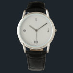 Montre Lettre de TIME<br><div class="desc">Les lettres du mot temps marquent les heures 12,  3,  6 et 9 dans ce design moderne minimal.</div>