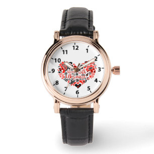 Montre Lettre Debout avec l'Ukraine et cœur