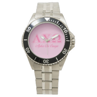 Montre Lettres Alphi Chi Omega rose