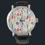 Montre Lettres de couleur vive de Megan Meagher<br><div class="desc">Essayer d'enseigner à vos enfants leurs abc ? Connaissez une école qui pourrait utiliser un peu d'art éducatif dans ses salles de classe ? Achetez ensuite cette impression de lettres aux couleurs vives de Megan Meagher !</div>