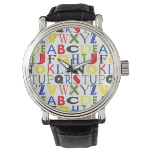 Montre Lettres de couleur vive de Megan Meagher