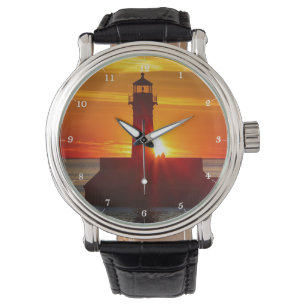 Montre Lever de soleil du phare Duluth Minnesota Lac Supé