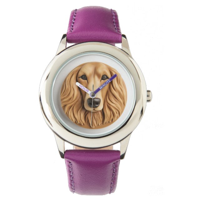 Montre Lévrier Afghan 3D Inspiré (devant)