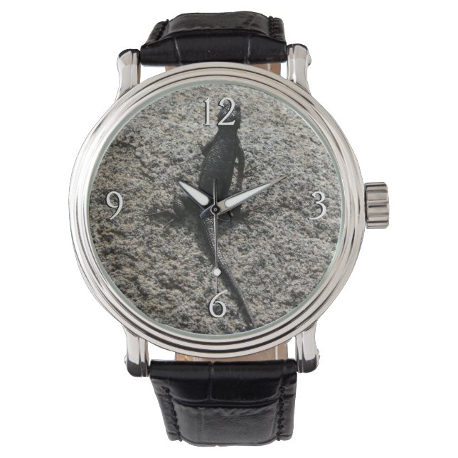 Montre Lézard noir (devant)