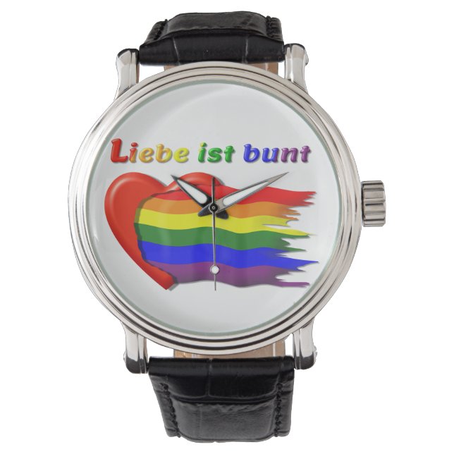 Montre LGBT - Arc-en-ciel 2 - Bracelet eWatch (devant)