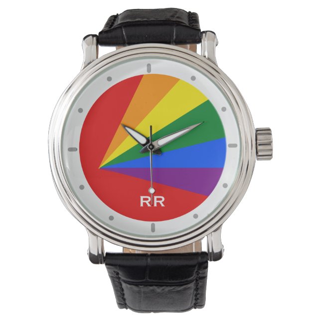 Montre LGBT Color Rainbow Gay pride Wristwatch (devant)