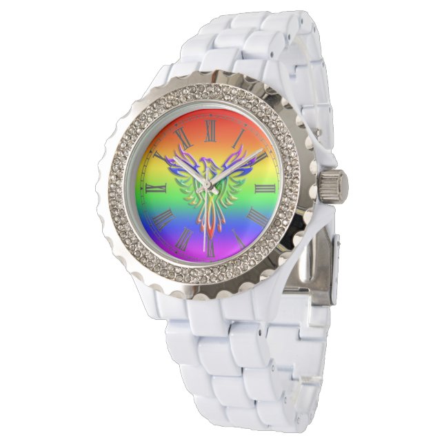 Montre LGBT Rainbow - Phoenix, effet gaufré (Incliné)