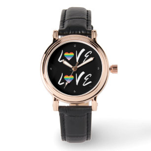 Montre LGBTQIA COEUR, Fierté Aimer arc-en-ciel