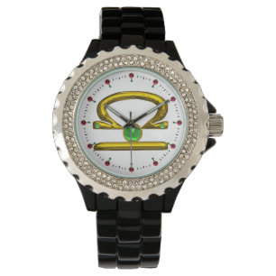 Montre LIBRA GOLD ZODIAC JEULE D'ANNIVERSAIRE, Vert, Blan