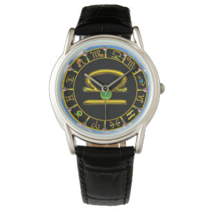 Montre LIBRA GOLD ZODIAC JEULE D'ANNIVERSAIRE, Vert, Noir