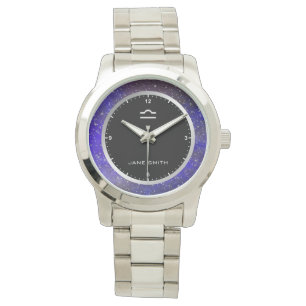 Montre Libra Symbole des signes Zodiac Galaxy Stars Nom p