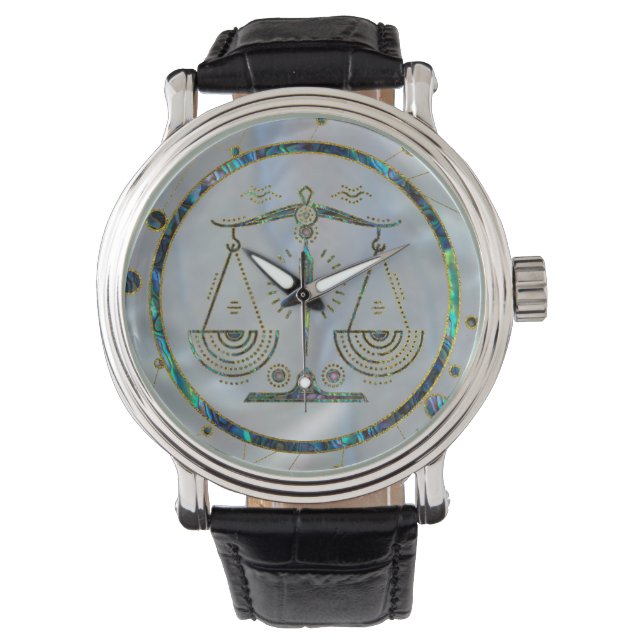 Montre Libra Zodiac Gold Abalone sur Constellation (devant)
