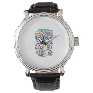 Montre Licorne Boba Licorne Club Kawaii Typographie Desig