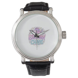 Montre Licorne Caticorne Chaos Mignon Pastel Graphisme de
