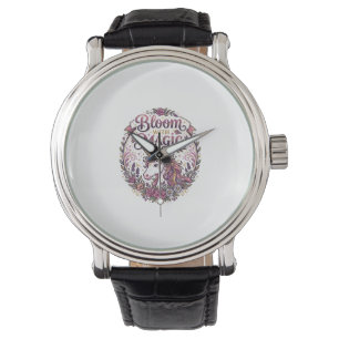 Montre Licorne Fleurir avec Magie POD Prêt Fond Blanc