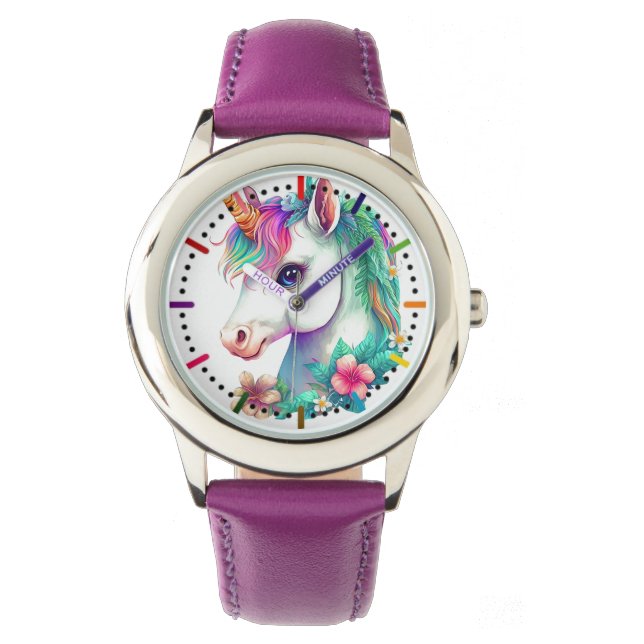 Montre Licorne & Fleurs (devant)