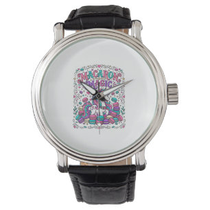 Montre Licorne Macaron Magie Coloré Marché Artwork