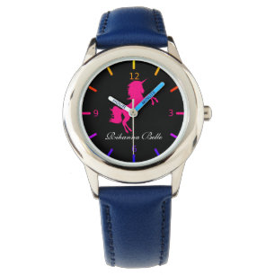 Montre Licorne Rose Personnalisée
