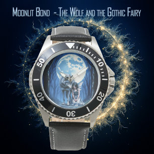 Montre Lien au Clair de Lune – Le Loup et la Fée Gothique