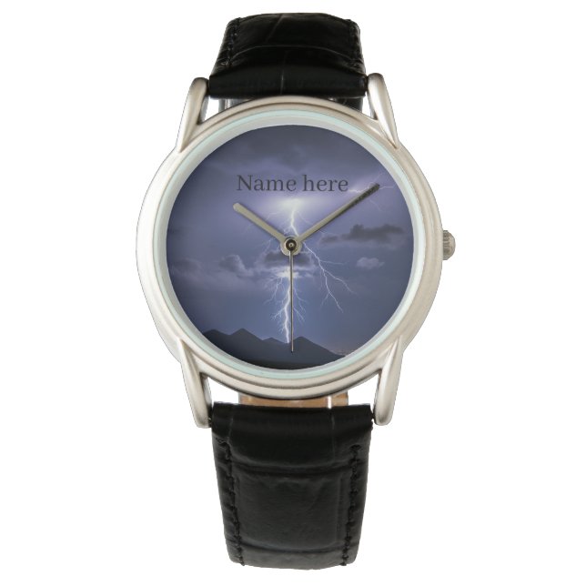 Montre Lightning Strike -Powerful Storm design - (devant)