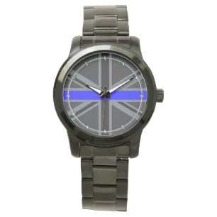 Montre Ligne Bleue Clair et Élégante Union Jack