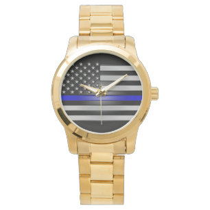 MONTRE LIGNE BLEUE MINCE