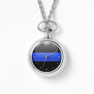 Montre Ligne Bleue Mince - Police Wrist Watch