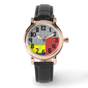 Montre Lignes Abstraites et rectangles