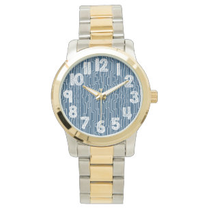 Montre Lignes de circuit blanc
