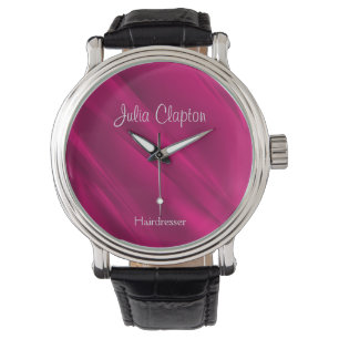 Montre Lignes diagonales de dégradé rose