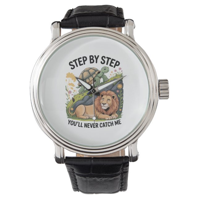 Montre Lion de tortue drôle (devant)