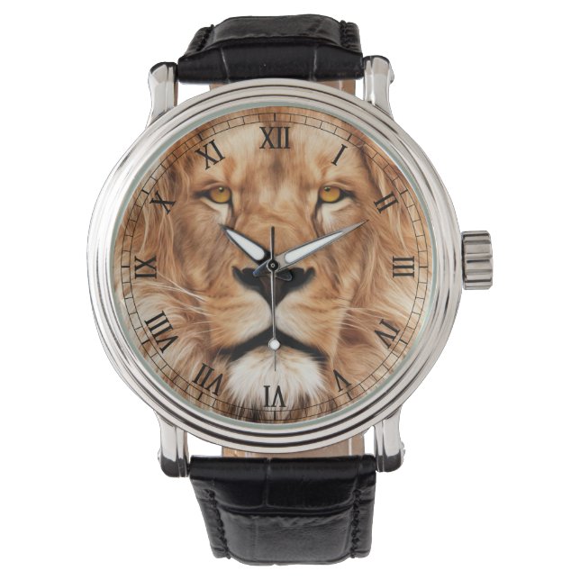 Montre Lion Le Roi Photo Peinture (devant)