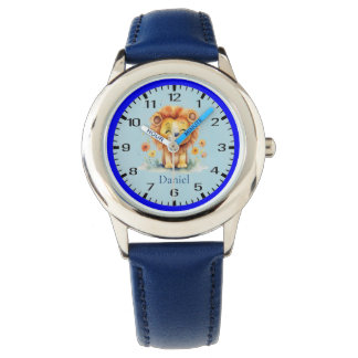 Montre Lion mignon au milieu des fleurs Regarder les enfa