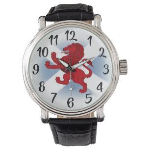 Montre Lion rampant d'Écosse issu du drapeau écossais ant