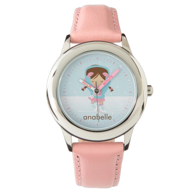Montre Little Ice Skater {rose} (devant)