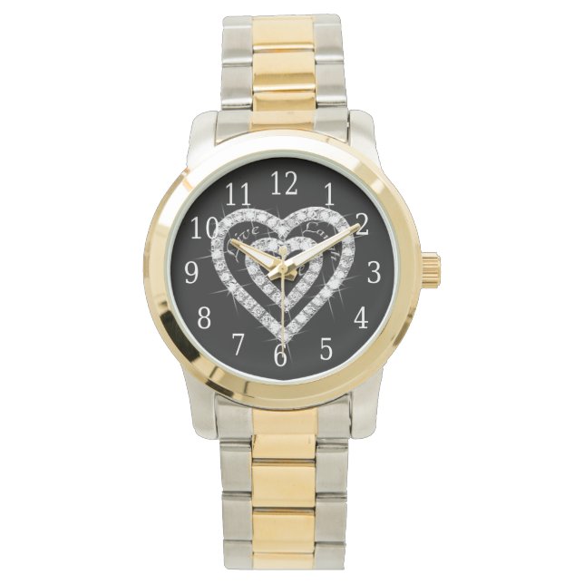 Montre Live Lauder Love Diamond Heart Watch (devant)