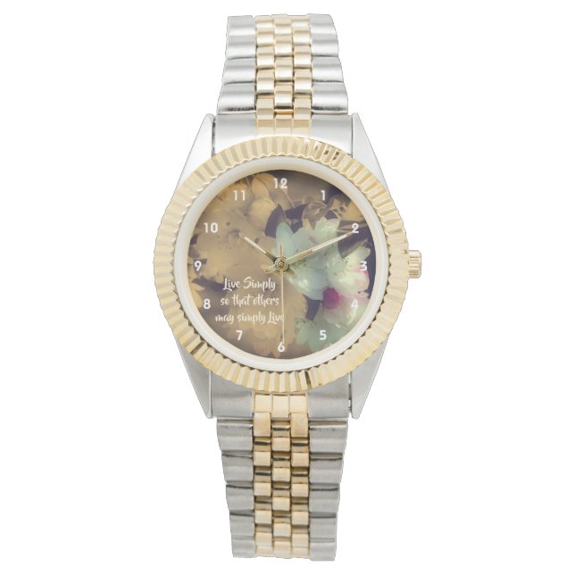 Montre Live Simply Blossoms Mots Inspirants (devant)