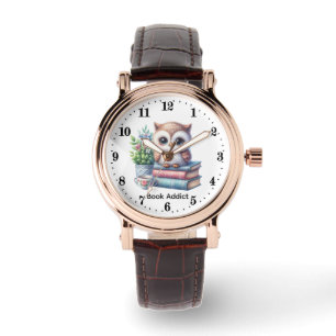Montre Livre drôle de hibou addict personnalisable