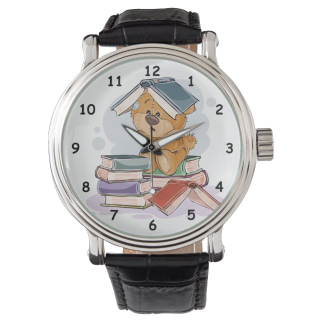 Montre Livres De Lecture D'Ours Cartoon Cute (devant)