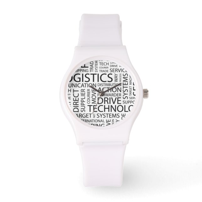 Montre LOGISTIQUE motif avec mots (Recto)