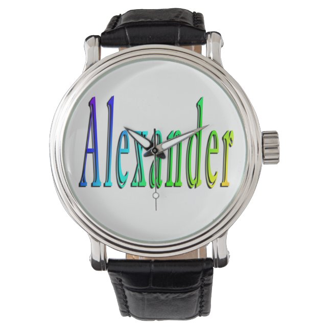 Montre Logo Coloré Alexander Name, (devant)