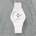 Montre Logo commercial de marque promotionnelle et texte<br><div class="desc">Montrez votre marque avec notre montre promotionnelle blanche,  customisée avec votre logo et votre texte d'entreprise. Ce garde-temps élégant et sophistiqué offre une façon élégante de garder votre marque visible,  ce qui en fait un choix idéal pour des cadeaux d'entreprise,  des événements ou des cadeaux promotionnels.</div>