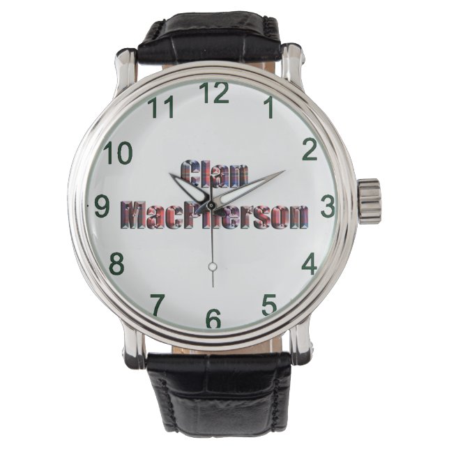 Montre Logo de Clan MacPherson Tartan, (devant)