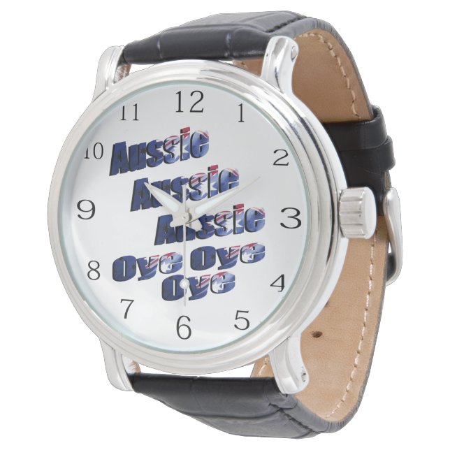 Montre Logo de l'Oye Oye Chant Aussie, (Incliné)