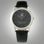 Montre Logo d'entreprise moderne de marque noire et blanc<br><div class="desc">Faites une déclaration audacieuse avec notre montre de logo moderne Black & White. Ce garde-temps élégant allie un design contemporain noir et blanc au logo de votre entreprise, offrant un look raffiné et professionnel. Parfait pour les cadeaux de cadres, les événements d'entreprise ou la reconnaissance d'employés, il allie harmonieusement style...</div>