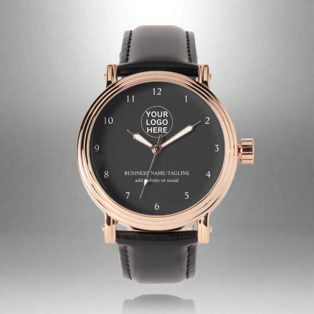 Montre Logo d'entreprise personnalisé l Gris de marque pr (Créateur téléchargé)