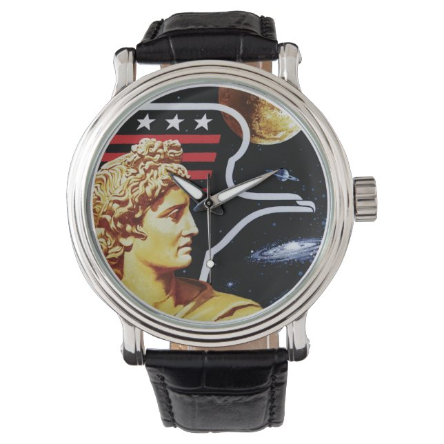 Montre Logo du patch de mission Apollo 17 NASA (devant)