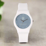 Montre Logo et texte professionnels personnalisés bleu<br><div class="desc">Faites une déclaration avec notre montre bleue professionnelle,  gravée sur mesure avec votre logo et votre texte d'entreprise. Ce garde-temps sophistiqué offre non seulement précision et style,  mais sert également d’outil de marque distingué,  reflétant l’engagement de votre entreprise envers la qualité et l’élégance.</div>