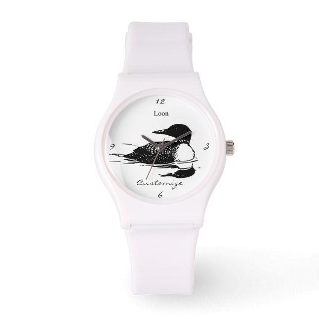 Montre Loon Swimming Bird Art Thunder_Cove (Recto)