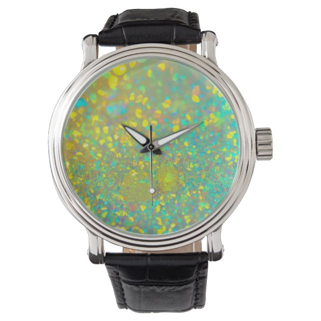 Montre L'Opale holographique brillante (devant)